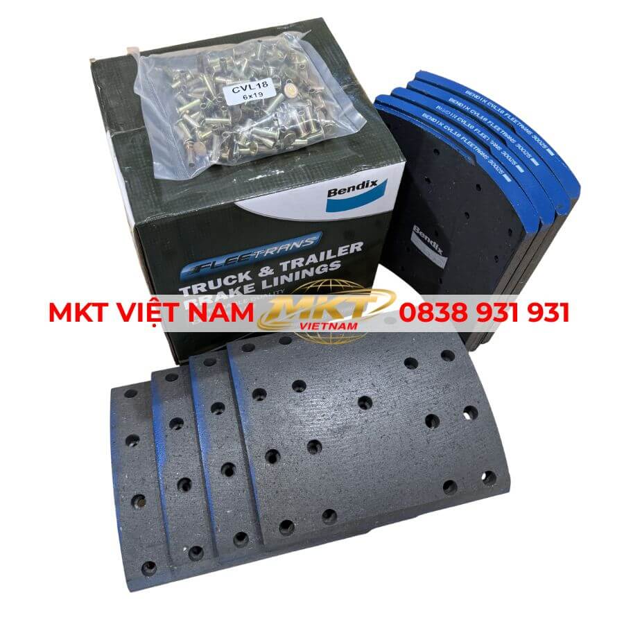 Má phanh tán sau FVM 220x16x191mm Bendix Thái Lan